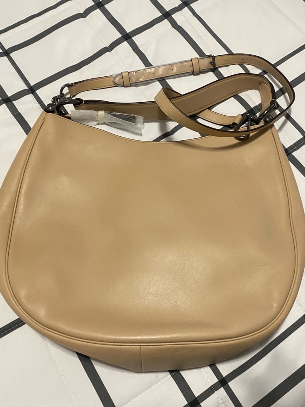 COACH Beachwood Beige Leather Snap NOMAD Hobo Shoulder Bag Purse #36026 - Picture 13 of 16